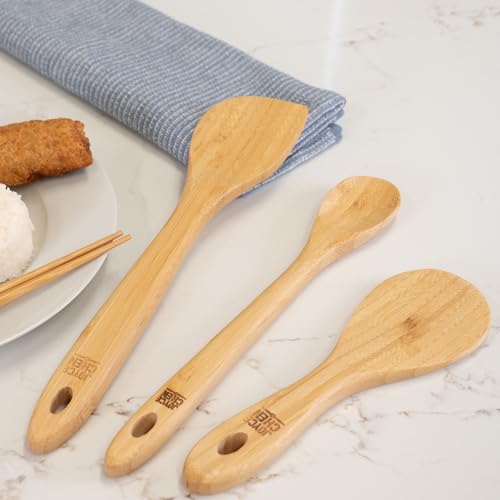 Joyce Chen Burnished Bamboo Wok Utensils, 3-Piece Stir Fry Set - Image 4