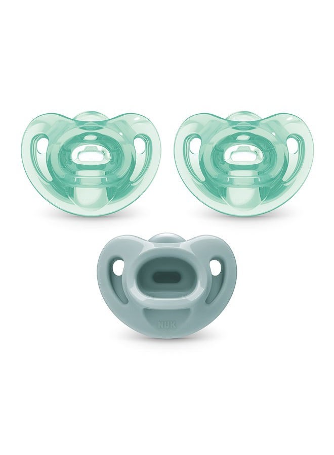 NUK Comfy Orthodontic Pacifiers, 0-6 Months, 3 Pack - Image 1