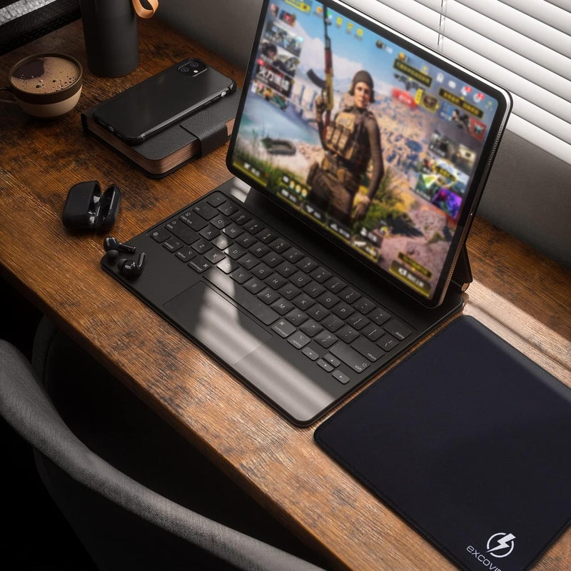 excovip Gaming Mouse Pad Comfortable Small Mouse Pads Smooth Surface Stitched Edges Mousepad For Computer, Laptop, Home & Office Non-Slip Rubber Base Black (260 X 210 Mm) 8767 - Image 2