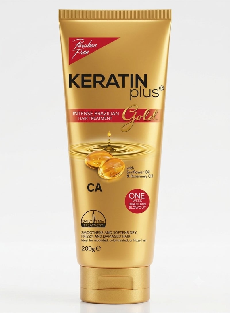 gold Luxurious Brazillian Hair Treatment Tube 200 g