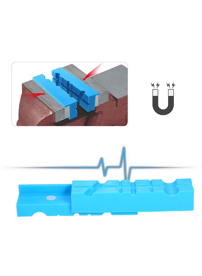 NIBEMINENT 5.5In Vise Jaws Milling Jaw Clamps with Magnetic Nylon Pad for Holding Pipe Machine Accessories Blue 15.0x5.0x5.0cm  - Image 5
