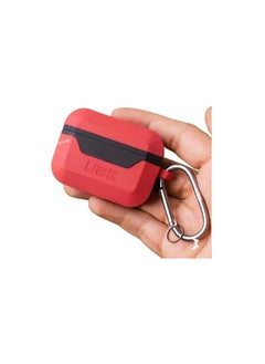 Ecosystem Compatible with AirPod Pro Case Full-Body Protective Soft-Touch Hard Case with Detachable Carabiner, Standard Issue Hard Case (Red Wine)