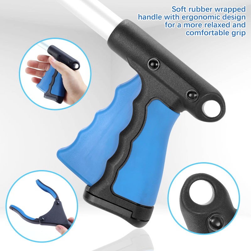 ksricfy 43 Inch Grabber Reacher Tool, Grabbers for Seniors Heavy Duty, Trash Picker Upper Grabber, Collapsible and Easy to Store, Wide Jaw, Grips Items Easily and Securely - Image 4