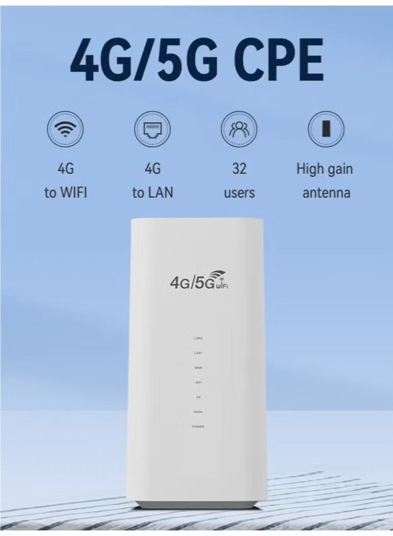 4G/5G Wireless Router with SIM Card Slot – Plug & Play, Wide WiFi Coverage, Multi-Device Support, Fast & Stable Internet for Home & Office - Image 2