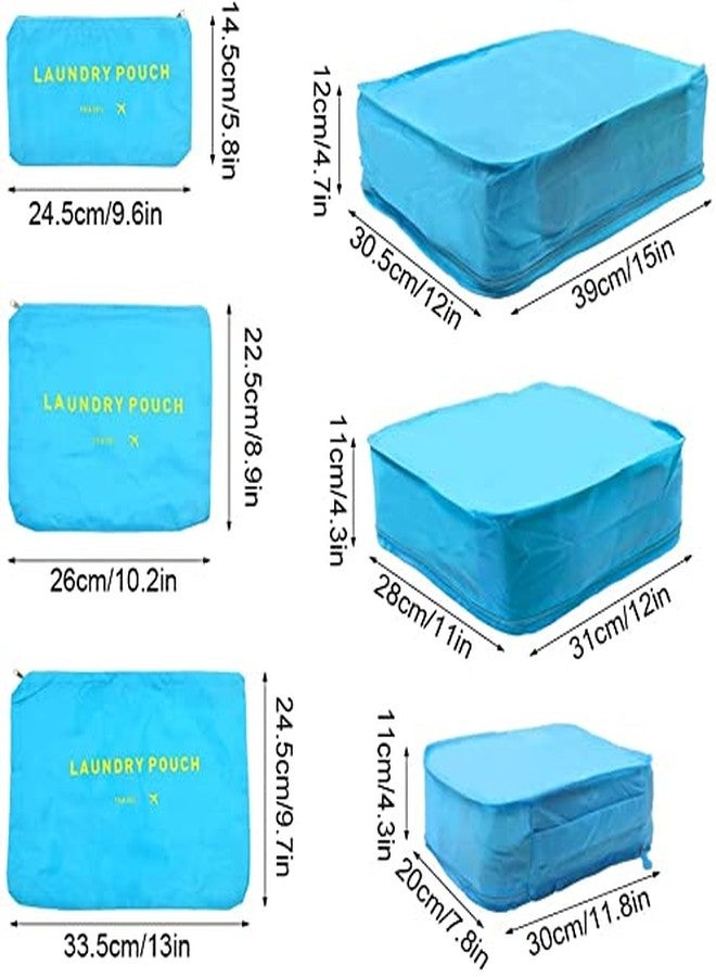 MoneySo 6 Set Travel Luggage Packing Organizer Set with Laundry Bag, Packing Cubes for Suitcase, Clothes Packing Cube Luggage Organizer (Multi Color Set 1) - Image 3