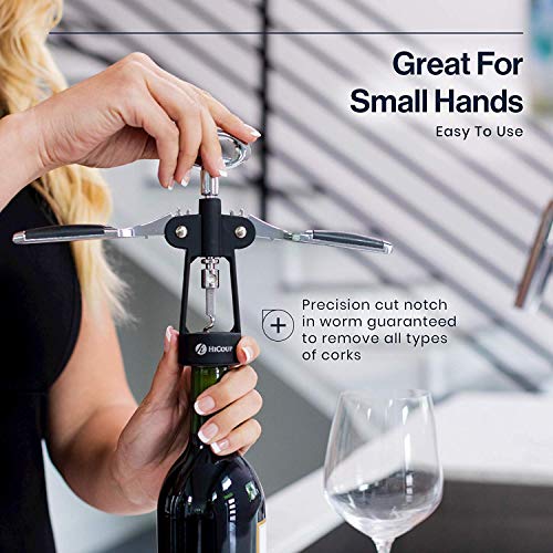 HiCoup Kitchenware HiCoup Wine Opener - Wing Corkscrew Beer and Wine Bottle Opener w/Winged Grip and Stopper - Easy to Use - Image 5