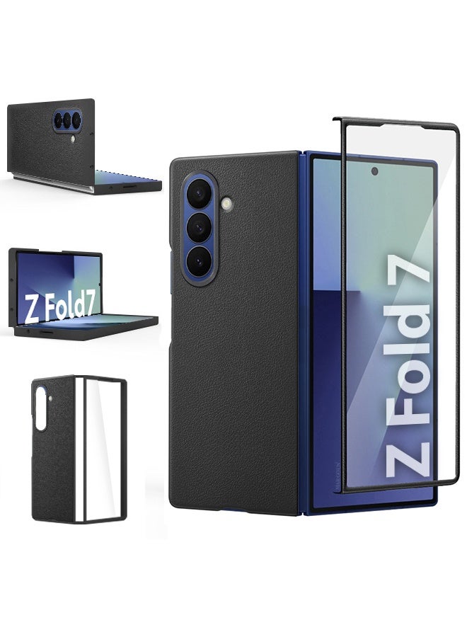 Leather Case Cover for Samsung Galaxy Z Fold 7, Kindsuit Case Slim and sleek - Dark Grey - Image 2