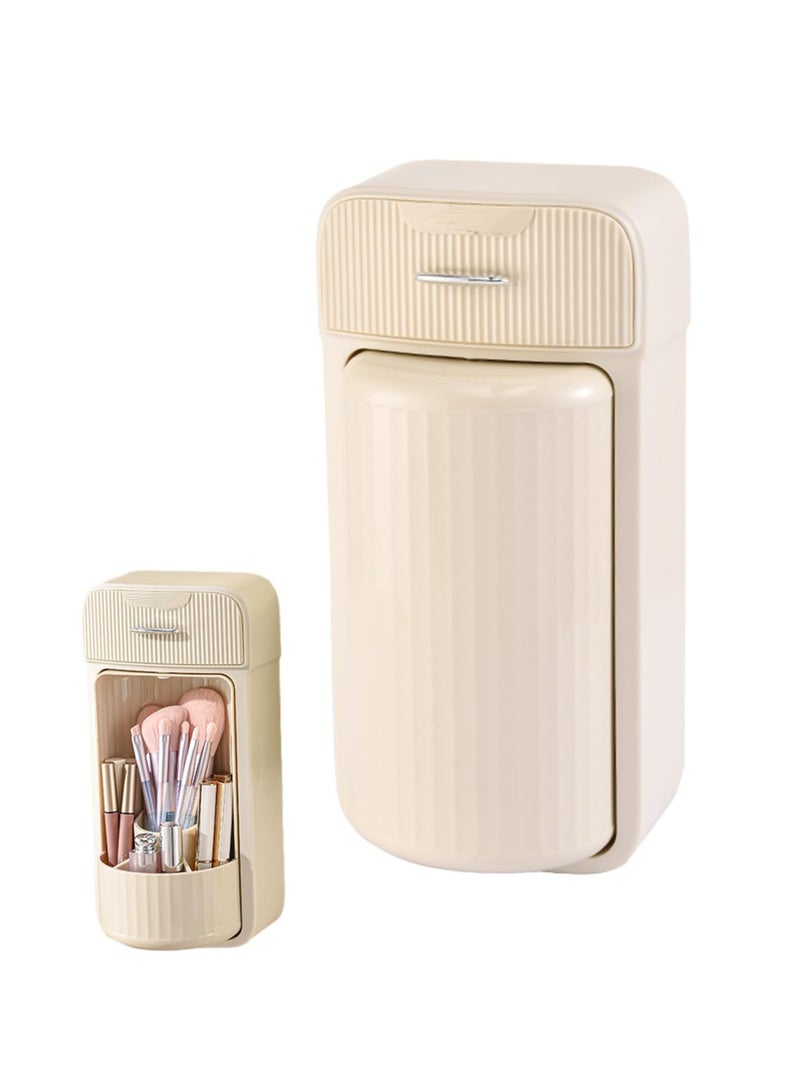 Excefore Spinning Makeup Organizer, Rotating Makeup Organizer, Multifunctional Makeup Jewelry Drawer, Desktop Beauty Display Stand for Lipsticks, for Make Up, Kitchen, Cosmetic(White) - Image 1