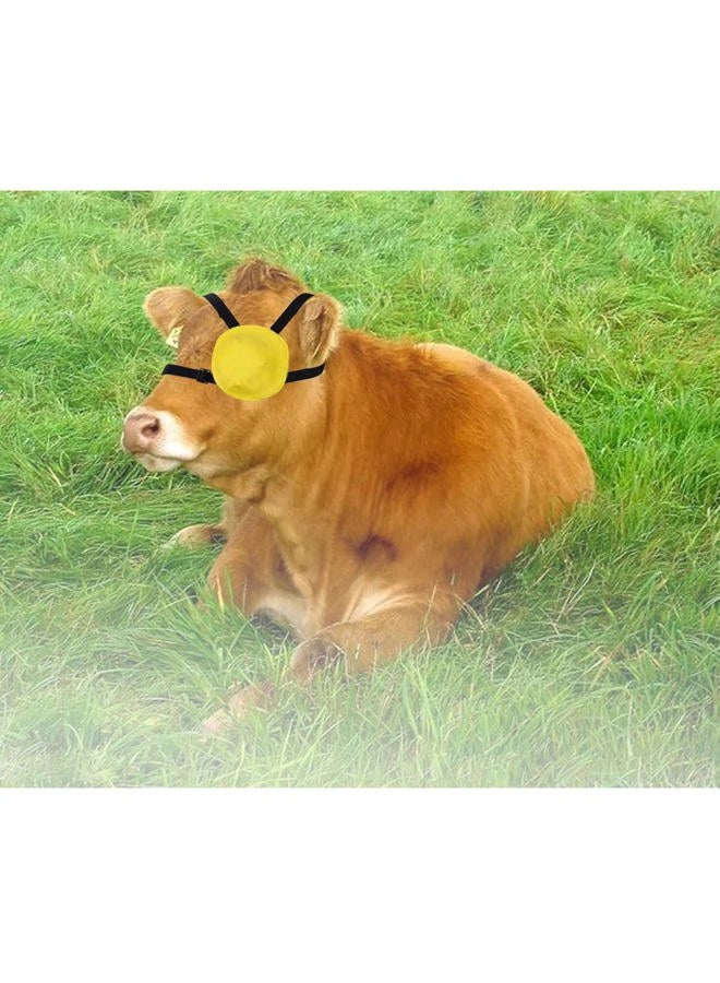vomvomp Cattle Eye Covering Cattle Eye Injury Patch Ox Pinkeye Treatment Eyepatch Single Eyepatch for Cow Cattle Ox Horses Livestock Sheep Eyes Protective Fly Mask Bridle Accessories - Image 5