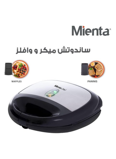 Mienta 2 in 1 Sandwich Maker 750 Watt