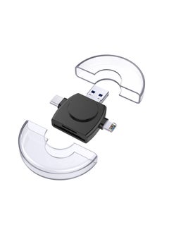 New style NM card reader multi-function USB computer SD dual card metal two-in-one card reader factory wholesale Black Universal Round [Read TF SD]]