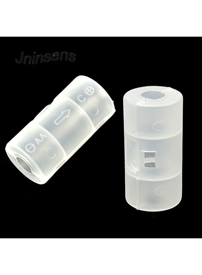 3 Pcs AA to C Battery Adapter Converter with Plastic Shell Storage Box Bracket for Switch - Image 4