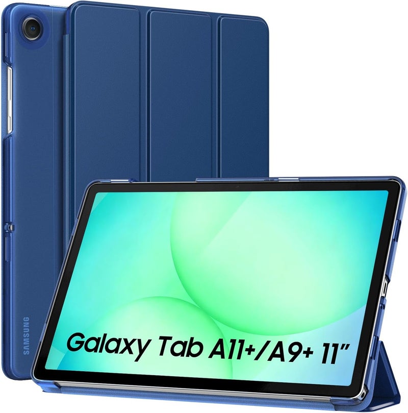 MoKo Case for Galaxy Tab A9 Plus 11 inch 2023, Slim Stand Protective Smart Cover with Hard PC Translucent Back Shell for Tab A9 Plus Tablet (SM-X210/X216/X218), Auto Wake/Sleep, Navy Blue - Image 1