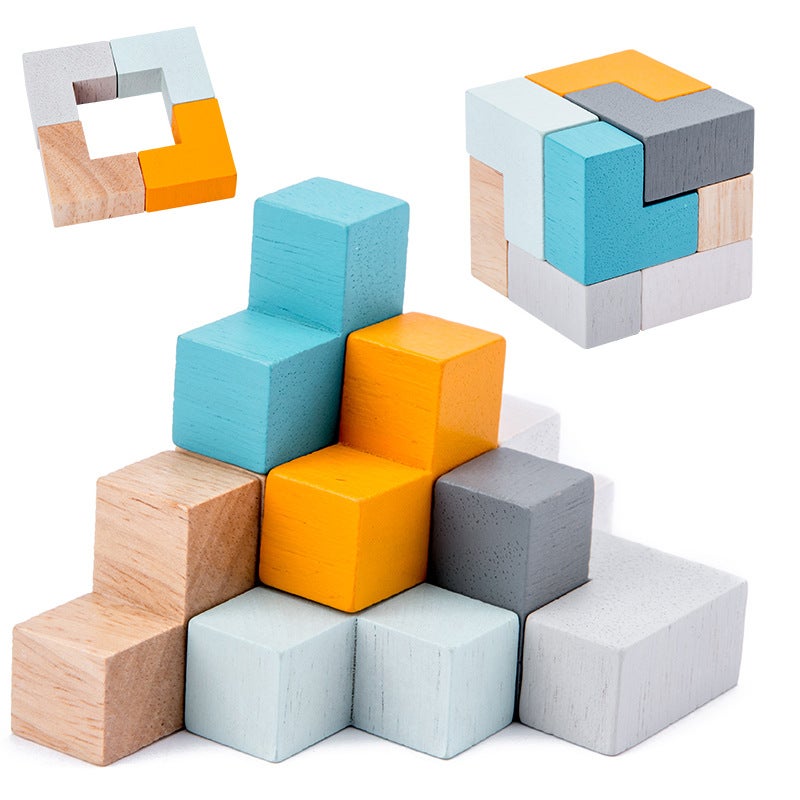 Children'S Educational Travel Iron Boxed Rubik'S Cube Jigsaw Puzzle Building Blocks Top Baby Early Education Cognitive Toys For Boys And Girls - Image 4