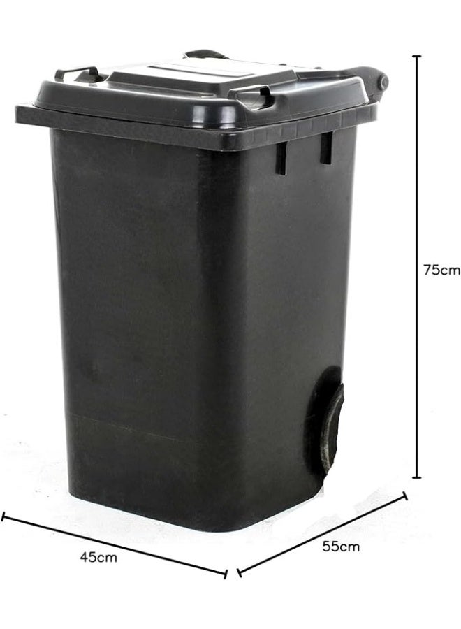 Plastic Trash Bin 90 Liter Large Capacity Waste Container for Home Office Kitchen Commercial and Outdoor Waste Collection - Image 2
