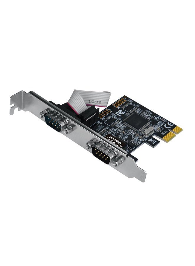 SIIG Legacy and Beyond Series 2 Port (Dual) Serial/RS-232 PCIe Card with 16C550 UART - Image 1