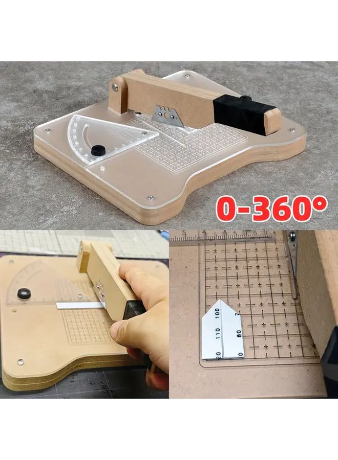 1 Set Precision Angle Cutter 0-360 Degree For Wood Acrylic DIY Hobby Craft - Image 1
