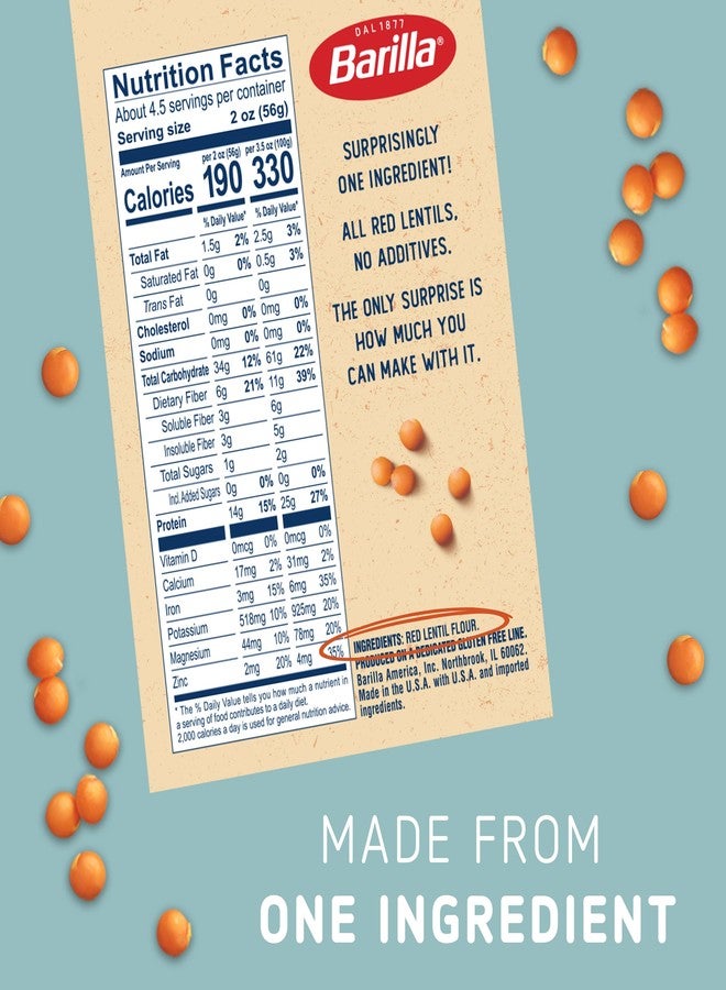 Barilla Red Lentil Penne Pasta, 8.8 oz - Vegan, Gluten Free, Non GMO & Kosher - Made with Plant Based Protein - Image 5