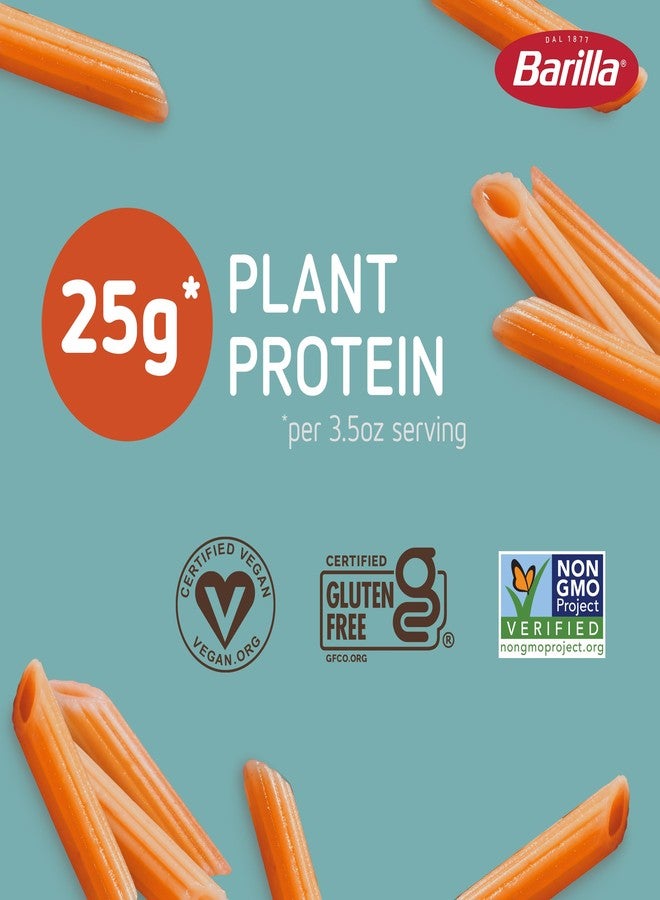 Barilla Red Lentil Penne Pasta, 8.8 oz - Vegan, Gluten Free, Non GMO & Kosher - Made with Plant Based Protein - Image 2