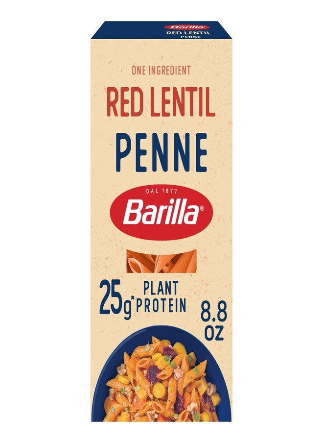 Barilla Red Lentil Penne Pasta, 8.8 oz - Vegan, Gluten Free, Non GMO & Kosher - Made with Plant Based Protein - Image 1