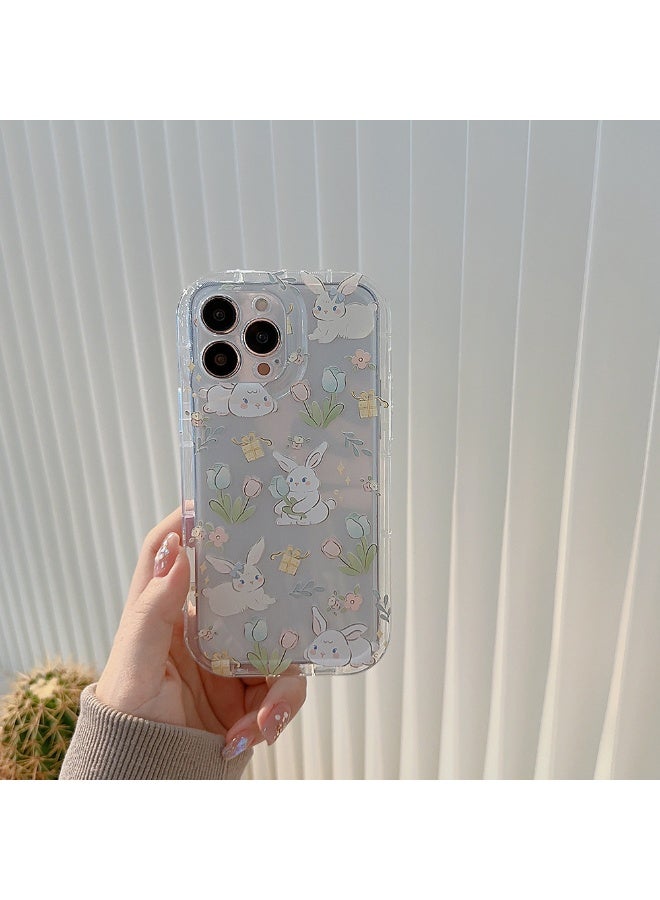 NIBEMINENT Grassland Rabbit Protective TPU Case Cover For iPhone 16 Pro - Image 1