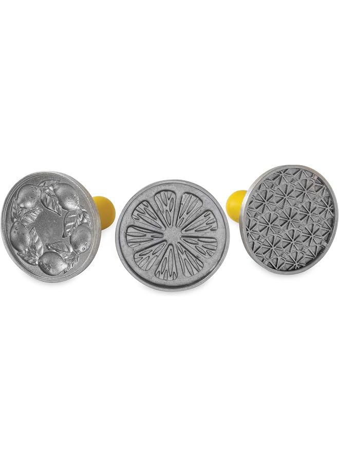S-TOP Cookie Stamps, Set Of 3, Grey/Yellow - Image 1