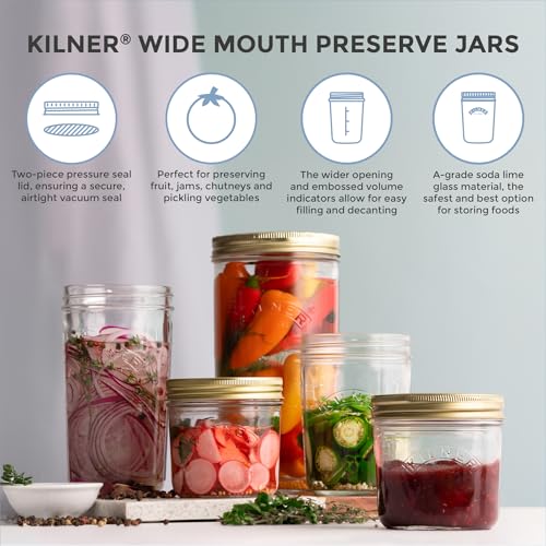 Kilner Premium 200ml Wide Mouth Airtight Leakproof Preservative Glass Jar with Screw Lids for Storing and Preserving | Dishwasher Safe, Transparent, Reusable, BPA Free - Image 3