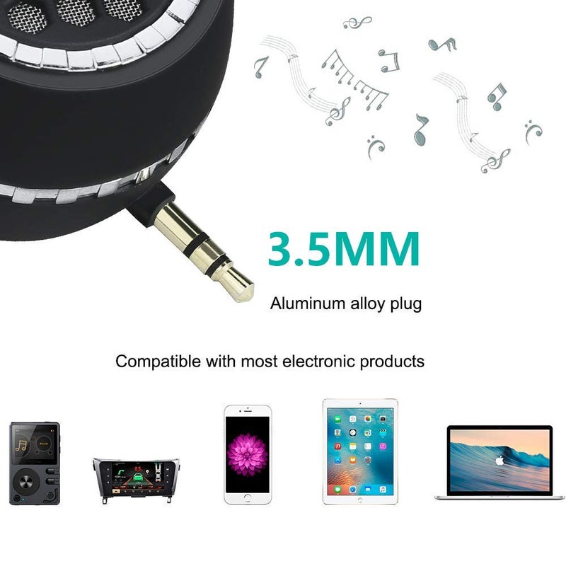 INTSUN Mini Portable Speaker, 3W Mobile Phone Speaker Line-in Speaker with Clear Bass 3.5mm AUX Interface, Plug and Play for iPhone, Smartphone, IPad, Computer - Image 3