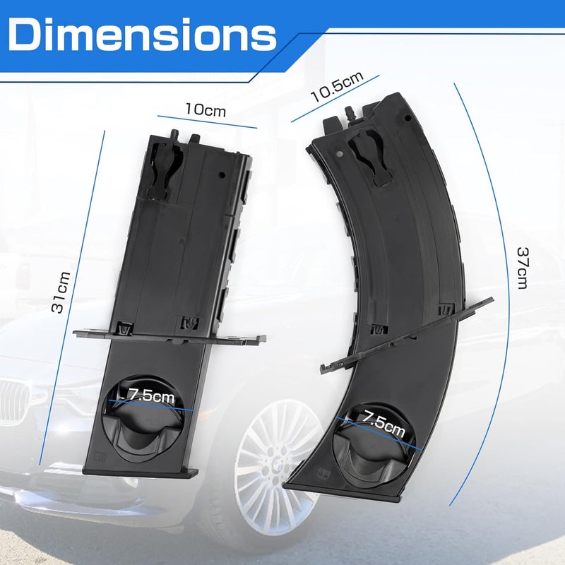 Dexonu Pair Retractable Cup Holder for BMW 3 Series E90 E91 E92 E93 (2006-2013) - Black - Image 4