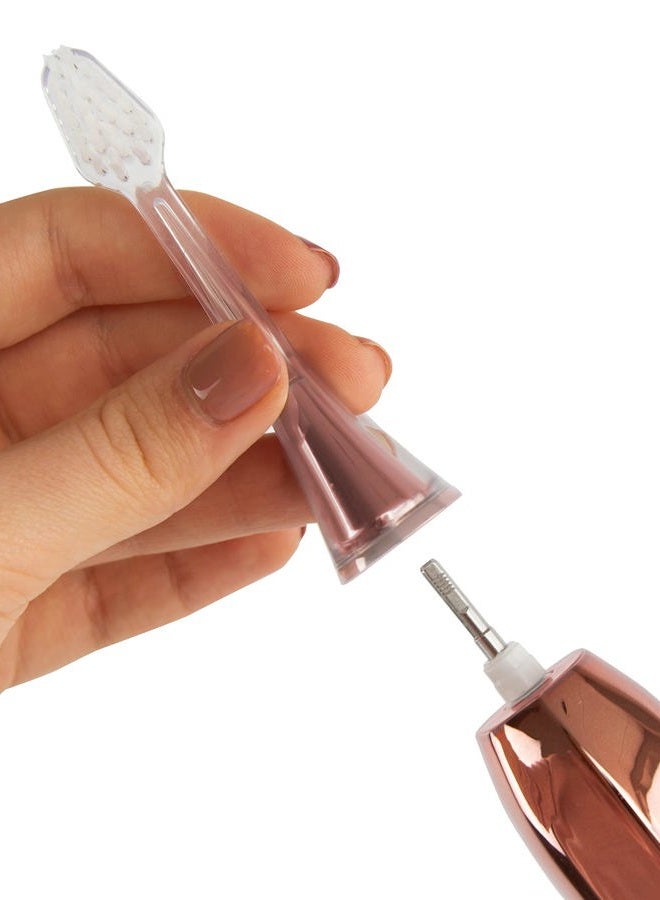 Supersmile zina45 replacement brush heads for sonic pulse toothbrush, rose gold, 2 count - Image 3