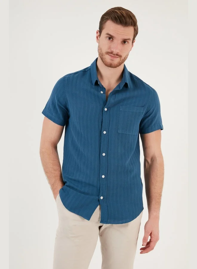 Buratti  Buratti Cotton Regular Fit Short Sleeve Shirt Men's SHIRT CF24S128230 for Men | Best Price UAE
