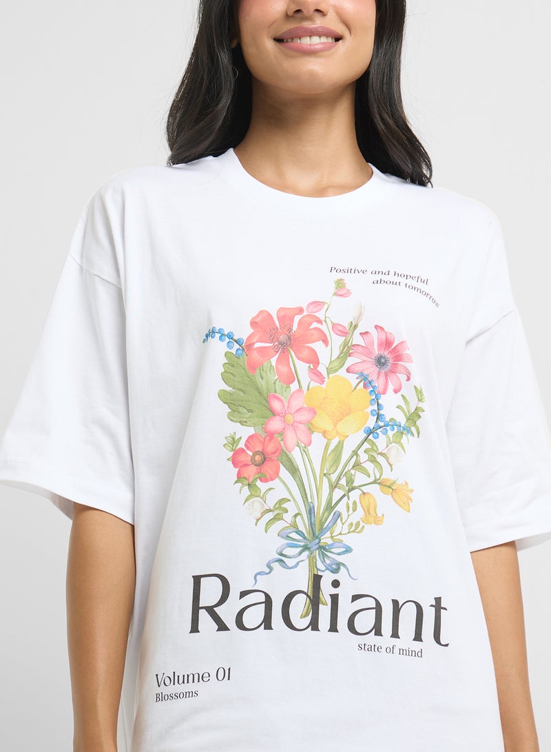 Ginger Oversize Floral Graphic T-Shirt - Image 3