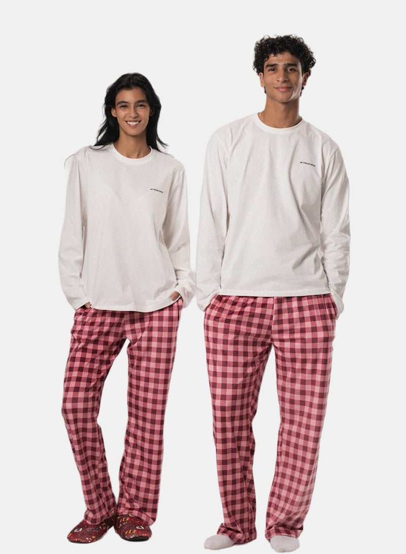 In Your Shoe Gingham Fluffy Pyjama Pants - Image 2