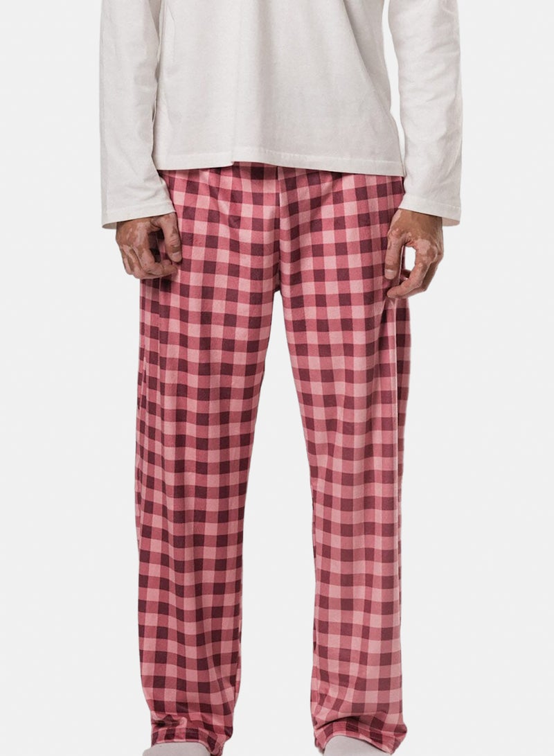In Your Shoe Gingham Fluffy Pyjama Pants - Image 1