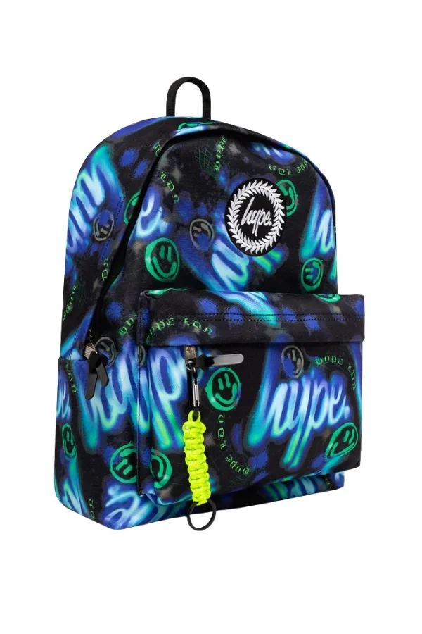Hype Backpack Iconic Blue & Green Electric Smile