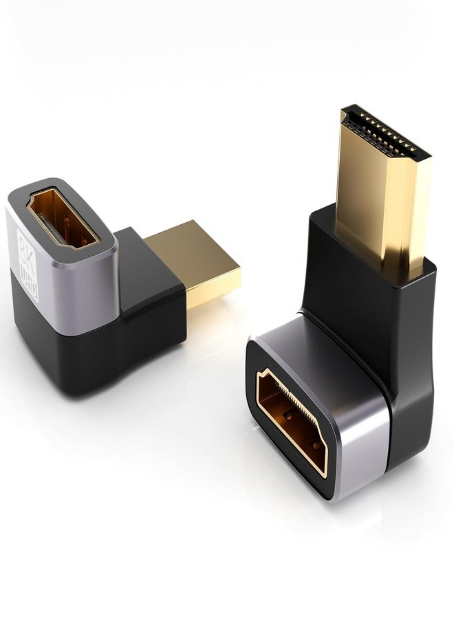PANPEO 8K@60Hz Right Angle HDMI Adapter, 90 Degree and 270 Degree HDMI Adapter (2 Pack) - Image 1