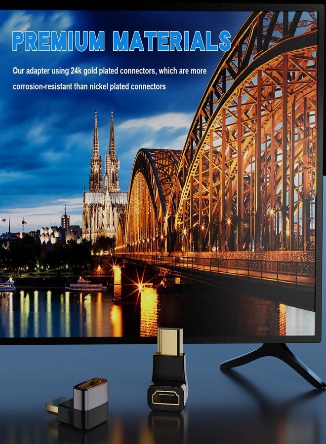 PANPEO 8K@60Hz Right Angle HDMI Adapter, 90 Degree and 270 Degree HDMI Adapter (2 Pack) - Image 5