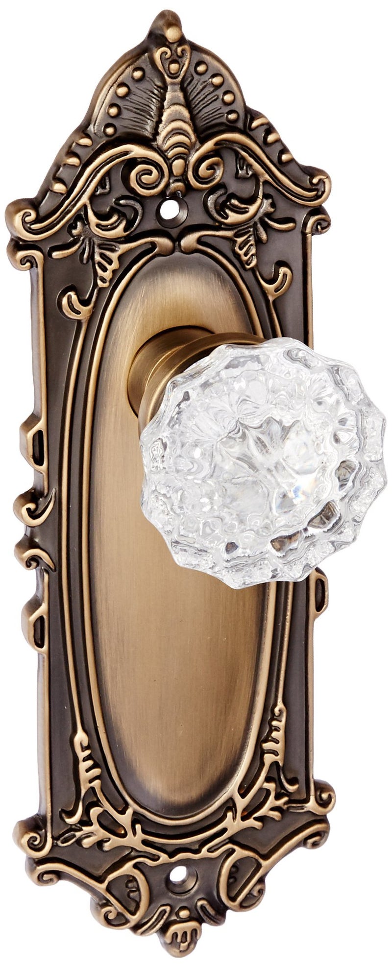 Nostalgic Warehouse New York Plate & Interior Black Porcelain Round Door Knob - Image 1