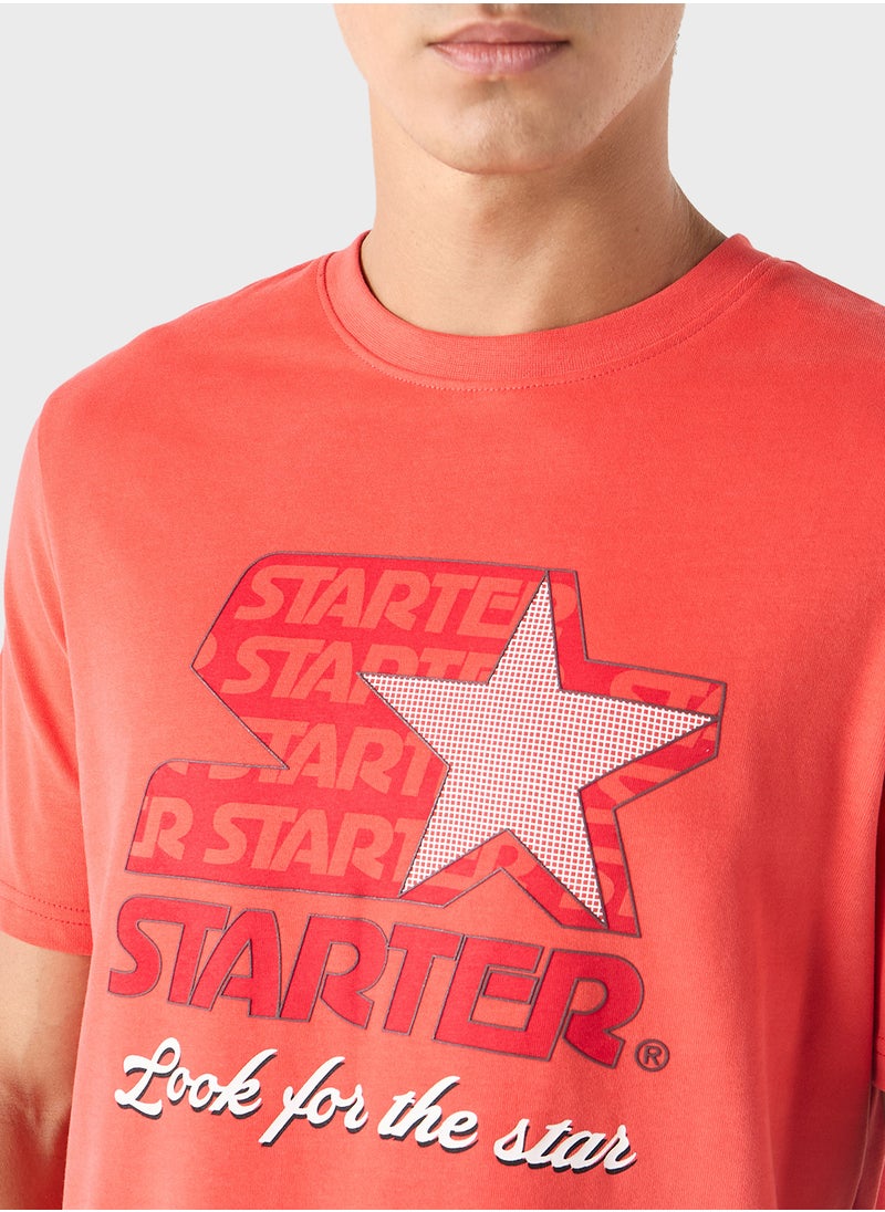 Starter Typographic Print Crew Neck T-Shirt with S - pzsku/ZE7925D4EDFEAC86BC185Z/45/_/1724877295/834076c1-4acf-43c0-b974-e783c3ac2090