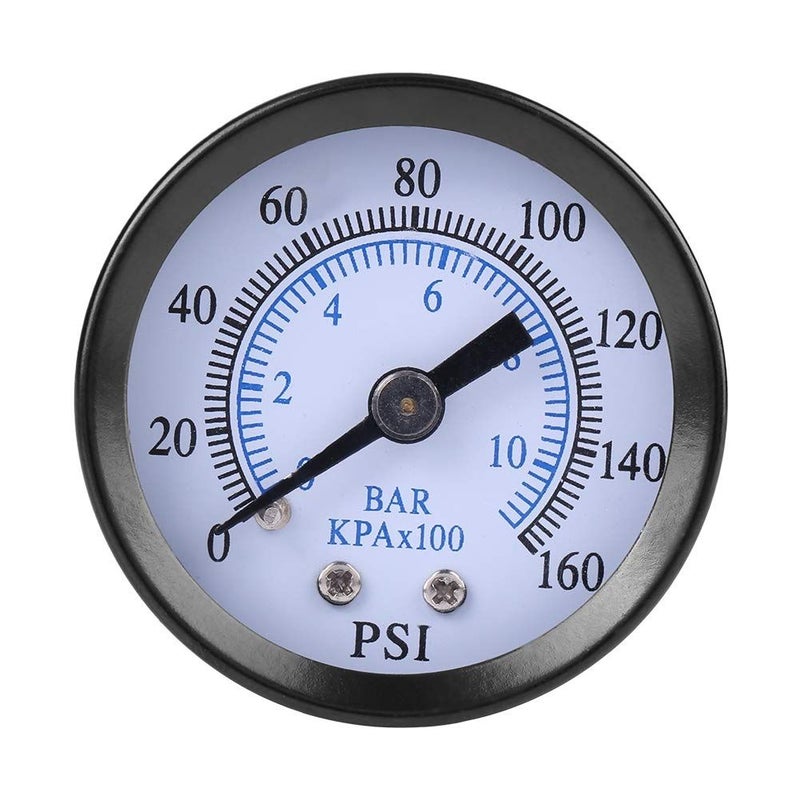 Mini Fuel Pressure Gauge 0-160psi 1/8 Inch NPT Thread for Air Oil Water Manometer - Image 2
