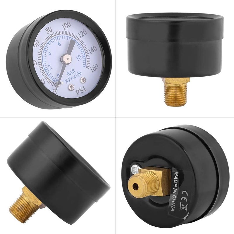 Mini Fuel Pressure Gauge 0-160psi 1/8 Inch NPT Thread for Air Oil Water Manometer - Image 5
