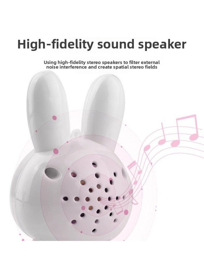 Baby Children Music Player Baby Rabbit Story Machine Small Portable Toddler Toy Early Education Machine 2-6 Years Old-Memory Capacity:Tumbler Morning Story Machine [soft Plastic Biteable] Battery Model - [blue Free Battery]  - Image 4