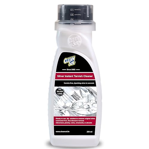Cleansol Silver Dip Cleaner Liquid – 250 ml | Instant Silver Cleaner & Tarnish Remover for Pooja Items, Utensils & Jewellery | Silver Shine Cleaning Liquid for Silverware & Ornaments - Image 1