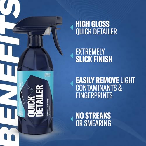 GYEON quartz Cloth GYEON Quick Detailer 1000ml - Detail Spray - Safely Remove Finger Prints and Dust - Instant Shine and Water Beading - Carnauba Wax Based Car Cleaner Spray - Image 2