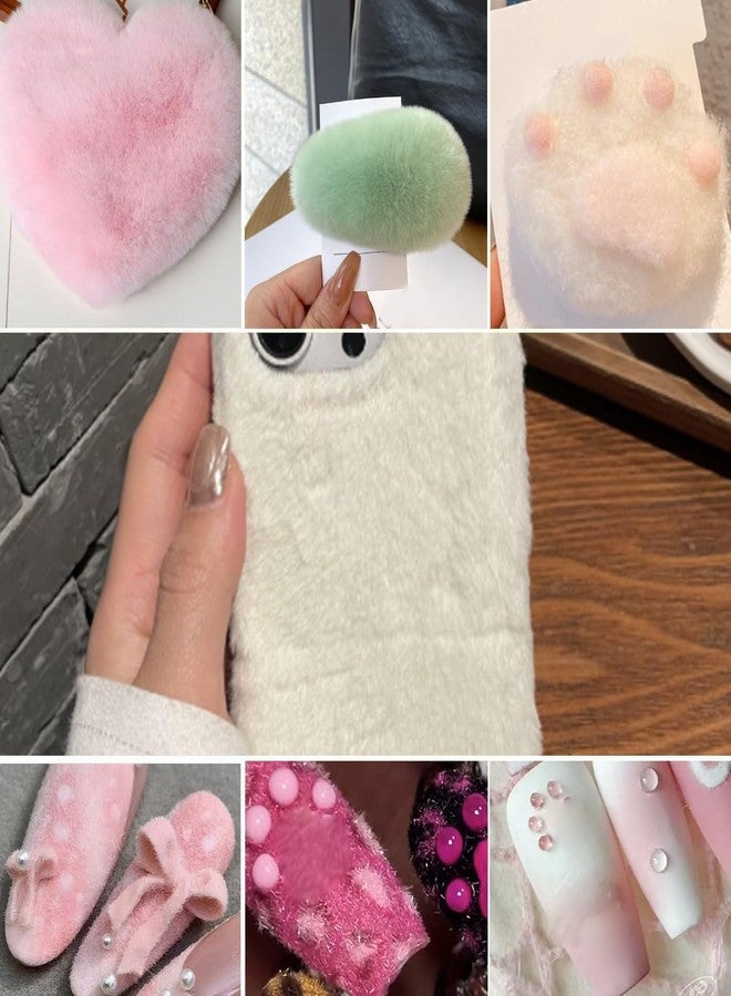 Bellecrey 24pcs Nail Flocking Powder Kit Pink Green Blue Rose Red Yellow Macaron Flock Fibres Powder Set Soft Easy to Apply Long-Lasting Nail Art Kit Fuzzy Flocking Velvet Nail Pigment Velvet - Image 4