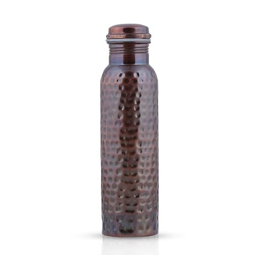 Craft Trade Pure Copper Water Bottle 34 Oz – 100% Pure Copper Bottle for Drinking with Ayurvedic Health Benefits – Handcrafted in Antique Finish - Leak-Proof, BPA-Free, Heavy-Duty with Jute Carry Case - Image 2
