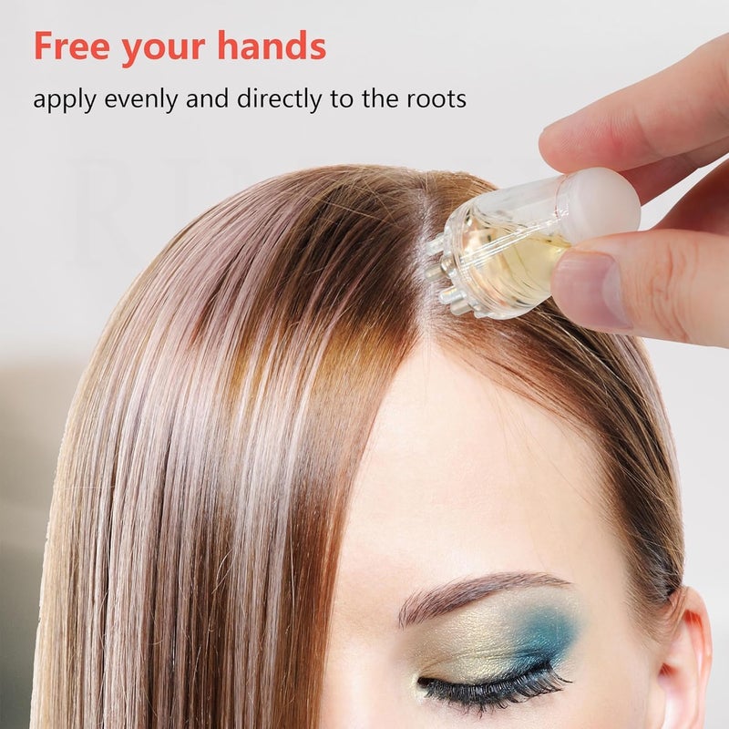 RIMDIXA Hair Oil Applicator Comb Smooth Root Comb Applicator Bottle for Scalp Oil Anti Hair Loss Lotion Dispenser Antileak 6ML Scale Control Salon Care Oily Greasy hair Pack Of 1 - Image 3