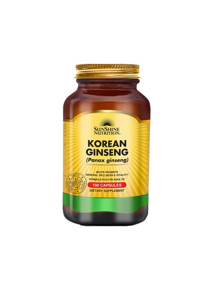 Sunshine Nutrition Korean Ginseng 100 Capsules