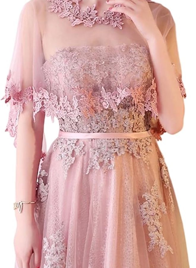 Multi Color Lace Bridal Shawl Capelet For Wedding Dress And Formal Events Lightweight - Image 2