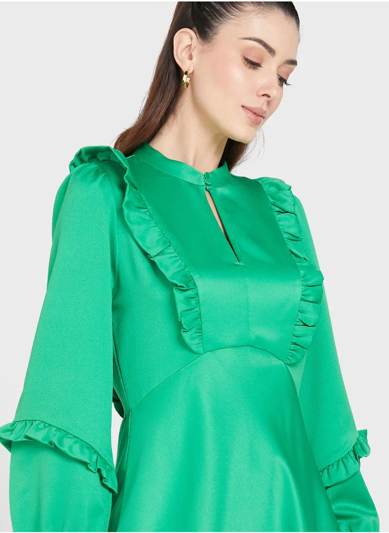 YAS Ruffle Detail Dress